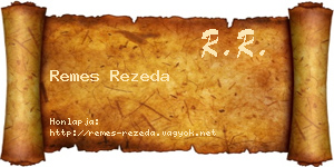 Remes Rezeda névjegykártya